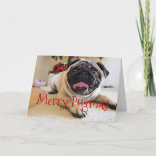 Merry Pugmas Weihnachtskarte Feiertagskarte