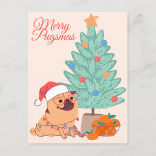 Merry Pugsmas Postkarte