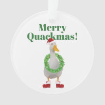 Merry Quackmas Santa Duck Acryl Ornament
