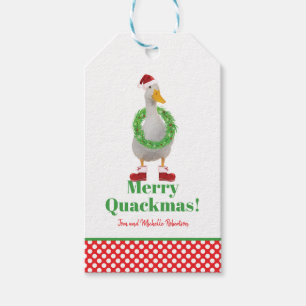 Merry Quackmas Santa Duck Geschenkanhänger