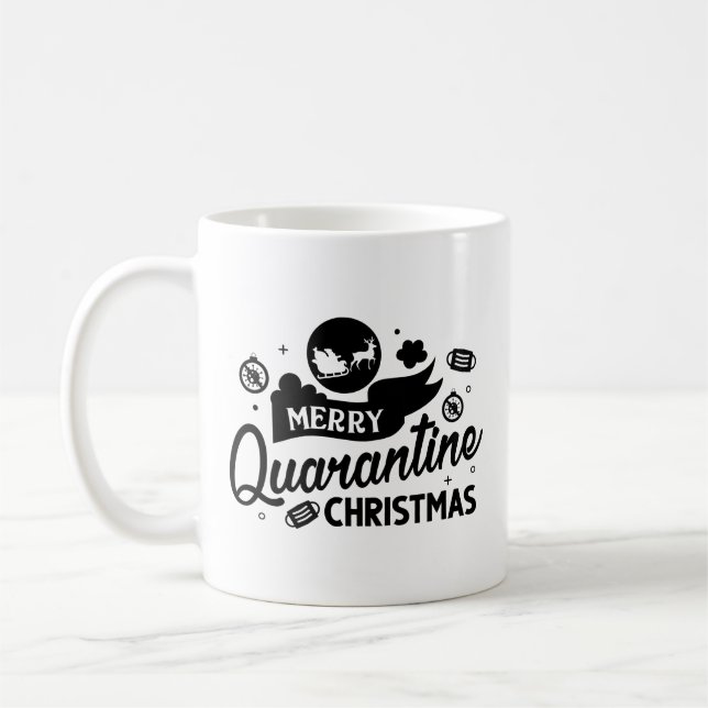 Merry Quarantine Christmas Kaffeetasse (Links)