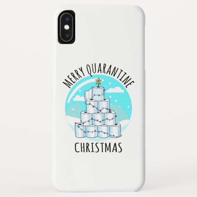Merry Quarantine Christmas Tree Toilettenpapier Case-Mate iPhone Hülle (Rückseite)