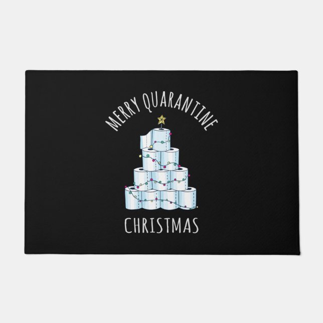 Merry Quarantine Christmas Tree Toilettenpapier Fußmatte (Vorderseite)