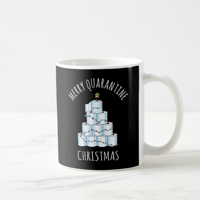 Merry Quarantine Christmas Tree Toilettenpapier Kaffeetasse (Rechts)