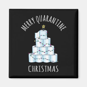 Merry Quarantine Christmas Tree Toilettenpapier Magnet