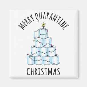 Merry Quarantine Christmas Tree Toilettenpapier Magnet