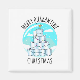 Merry Quarantine Christmas Tree Toilettenpapier Magnet