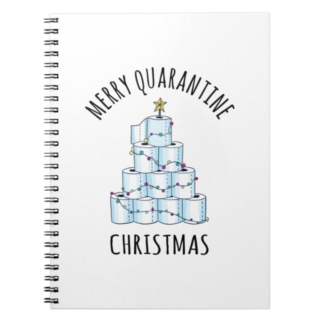 Merry Quarantine Christmas Tree Toilettenpapier Notizblock (Vorderseite)