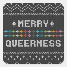 Merry Queerness Quadratischer Aufkleber