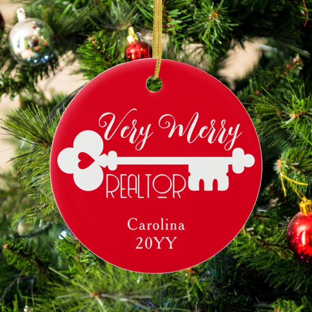 Merry Real Anwesen Agent Neuer Zuhause Key Weihnac Keramik Ornament (Von Creator hochgeladen)