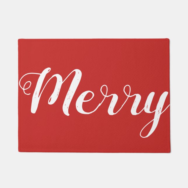 Merry Red Christmas Doormat Fußmatte (Vorderseite)