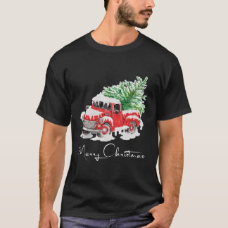 Merry Red Truck mit Baum T-Shirt