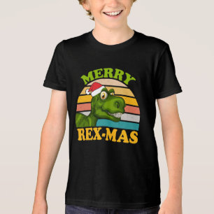 Merry Rex-mas Christmas Dinosaur Niedlich Dino Tri-Blend Shirt