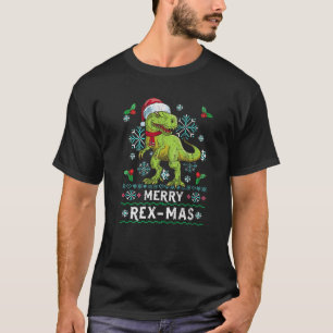 Merry Rex-Mas Christmas T-Rex Dinosaur Ugly Sweate T-Shirt