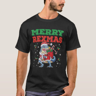 Merry Rexmas Santa Trex Dino Kleinkind Boys Christ T-Shirt