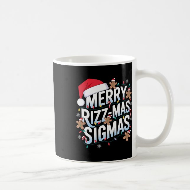 Merry Rizz Mas Sigmas Funny Alpha Christmas Santa Kaffeetasse (Rechts)