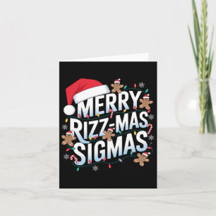 Merry Rizz Mas Sigmas Funny Alpha Christmas Santa Karte