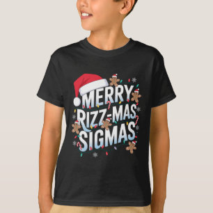 Merry Rizz Mas Sigmas Funny Alpha Christmas Santa T-Shirt