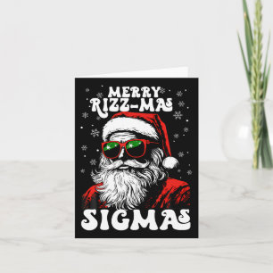 Merry Rizz Mas Sigmas Funny Gen Alpha X-mas Santa Karte