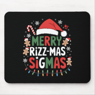 Merry Rizz Mas Sigmas Funny Gen Alpha X-mas Santa Mousepad