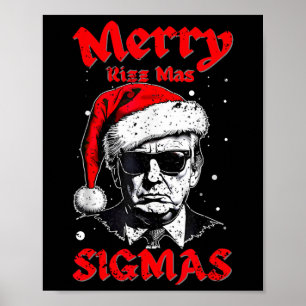 Merry Rizz Mas Sigmas Funny Gen Alpha X-mas Santa Poster