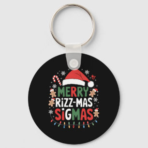Merry Rizz Mas Sigmas Funny Gen Alpha X-mas Santa Schlüsselanhänger