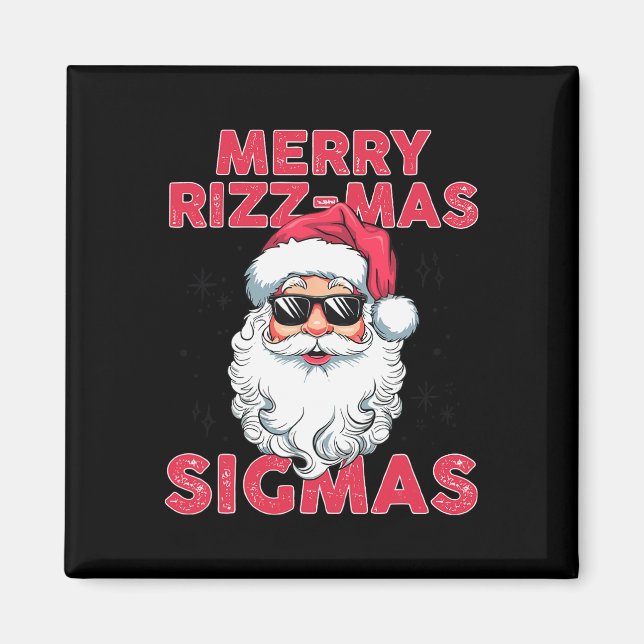 Merry Rizz Mas Sigmas Funny Weihnachten Magnet (Vorne)