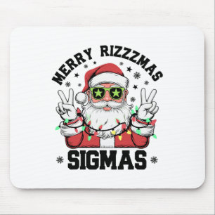 Merry Rizz Mas Sigmas Funny Weihnachten Mousepad