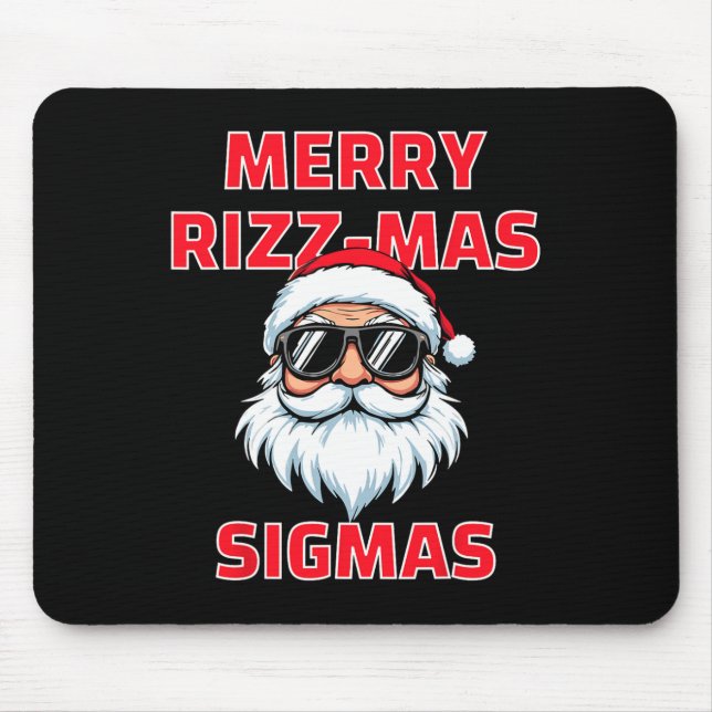 Merry Rizz Mas Sigmas Funny Weihnachten Mousepad (Vorne)