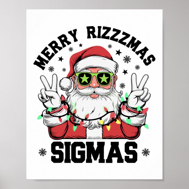 Merry Rizz Mas Sigmas Funny Weihnachten Poster (Vorne)