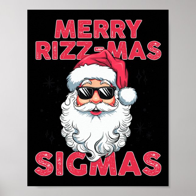 Merry Rizz Mas Sigmas Funny Weihnachten Poster (Vorne)