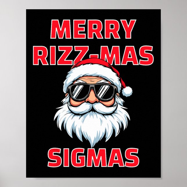 Merry Rizz Mas Sigmas Funny Weihnachten Poster (Vorne)