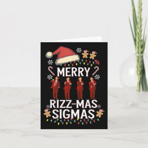 Merry Rizz Mas Sigmas Gen Alpha Trump Christmas Pj Karte