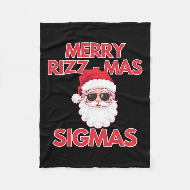 Merry Rizz Mas Sigmas Weihnachten Rizzmas Funny Sa Fleecedecke (Vorderseite)