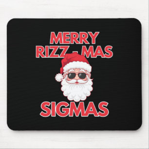 Merry Rizz Mas Sigmas Weihnachten Rizzmas Funny Sa Mousepad