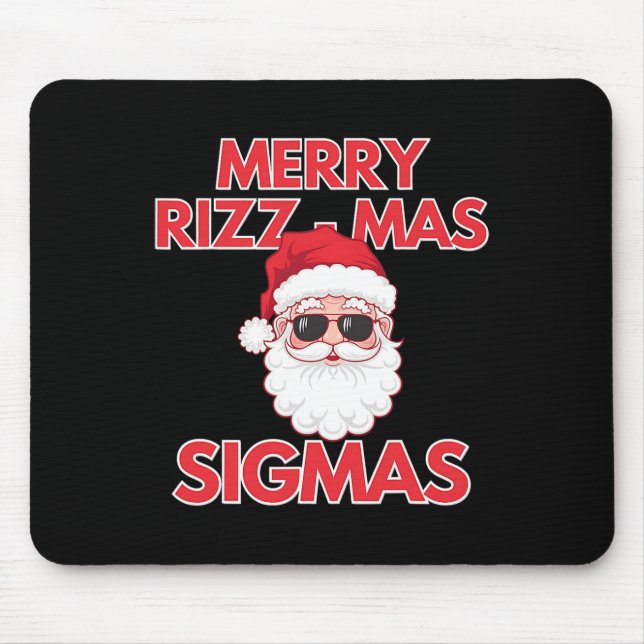 Merry Rizz Mas Sigmas Weihnachten Rizzmas Funny Sa Mousepad (Vorne)