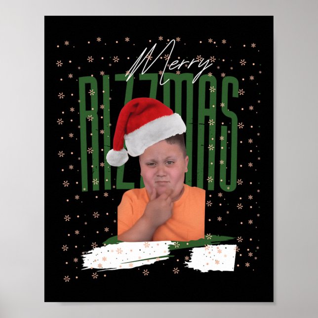 Merry Rizzler Weihnachtsfeiertag Rizzler Teen Boys Poster (Vorne)