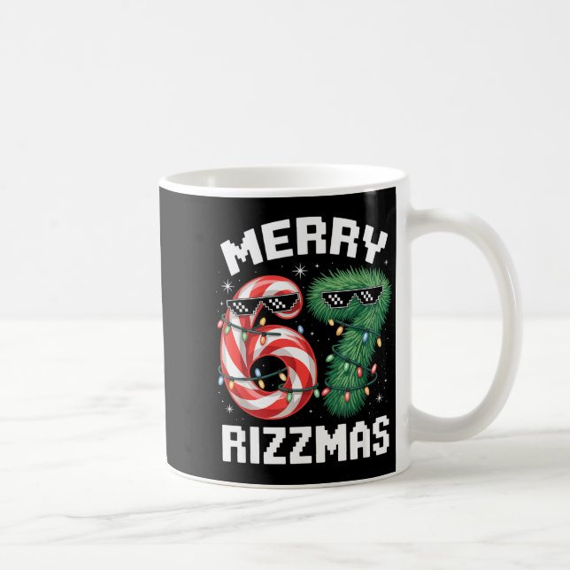 Merry Rizzmas 67 Candy Cane Tree Sungles Funny  Kaffeetasse (Rechts)