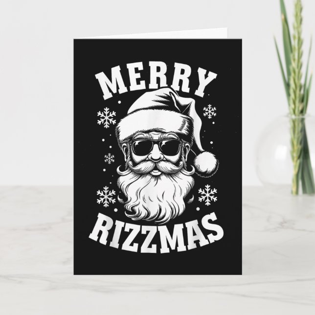 Merry Rizzmas Funny Christmas Santa Claus Happy Ch Karte (Vorderseite)