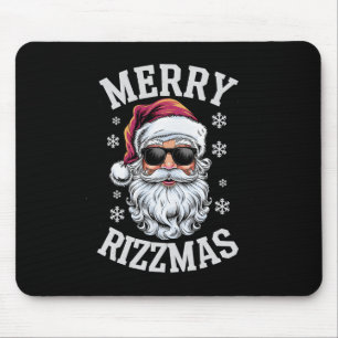 Merry Rizzmas Funny Christmas Weihnachtsmann Happy Mousepad