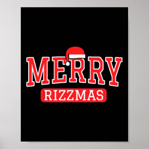Merry Rizzmas Kids Teens School Funny Christmas Sa Poster