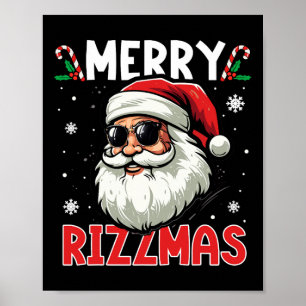 Merry Rizzmas Kids Teens School Funny Christmas Sa Poster