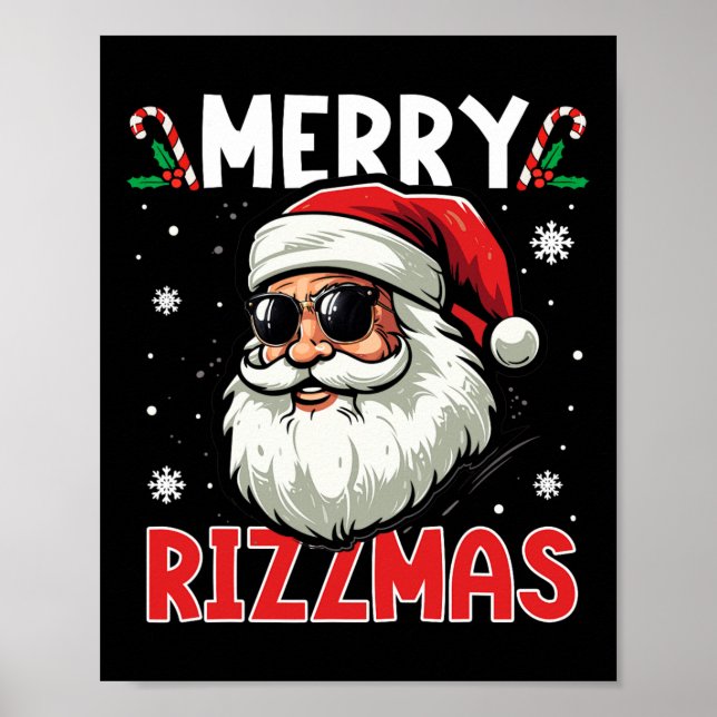 Merry Rizzmas Kids Teens School Funny Christmas Sa Poster (Vorne)