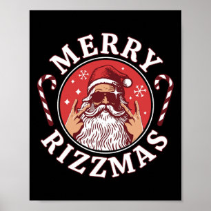 Merry Rizzmas Kids Teens School Funny Christmas Sa Poster