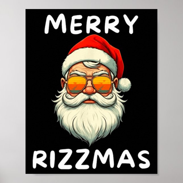 Merry Rizzmas Kids Teens School Funny Christmas Sa Poster (Vorne)