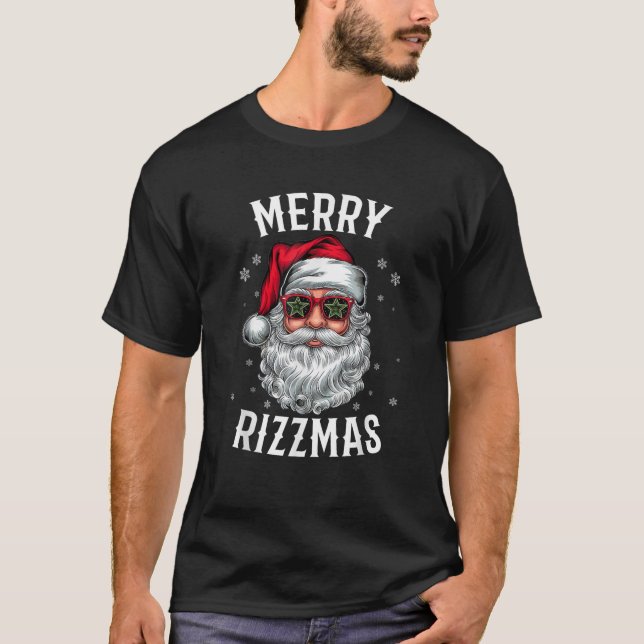 Merry Rizzmas Kids Teens School Funny Christmas Sa T-Shirt (Vorderseite)
