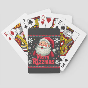 Merry Rizzmas Santa Rizz Funny Christmas Rizzler Spielkarten