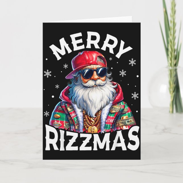 Merry Rizzmas Santa Sungles Pajamas Holiday Christ Karte (Vorderseite)