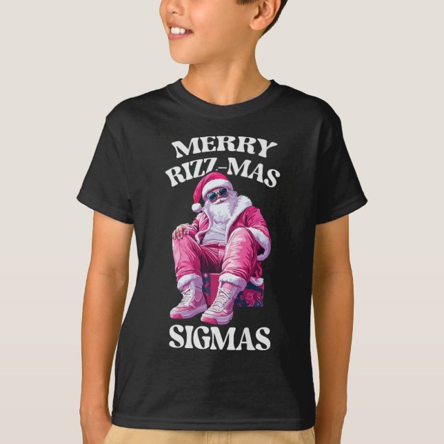 Merry Rizzmas Sigmas Santa Rizzler Jugend Kinder T T-Shirt (Vorderseite)