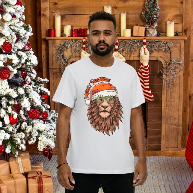 Merry Roarmas Christmas Lion T - Shirt (Von Creator hochgeladen)